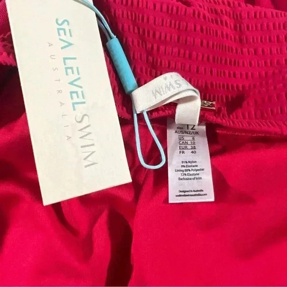 NWT Sea Level Swim Red One Shoulder One Piece - Picture 8 of 10